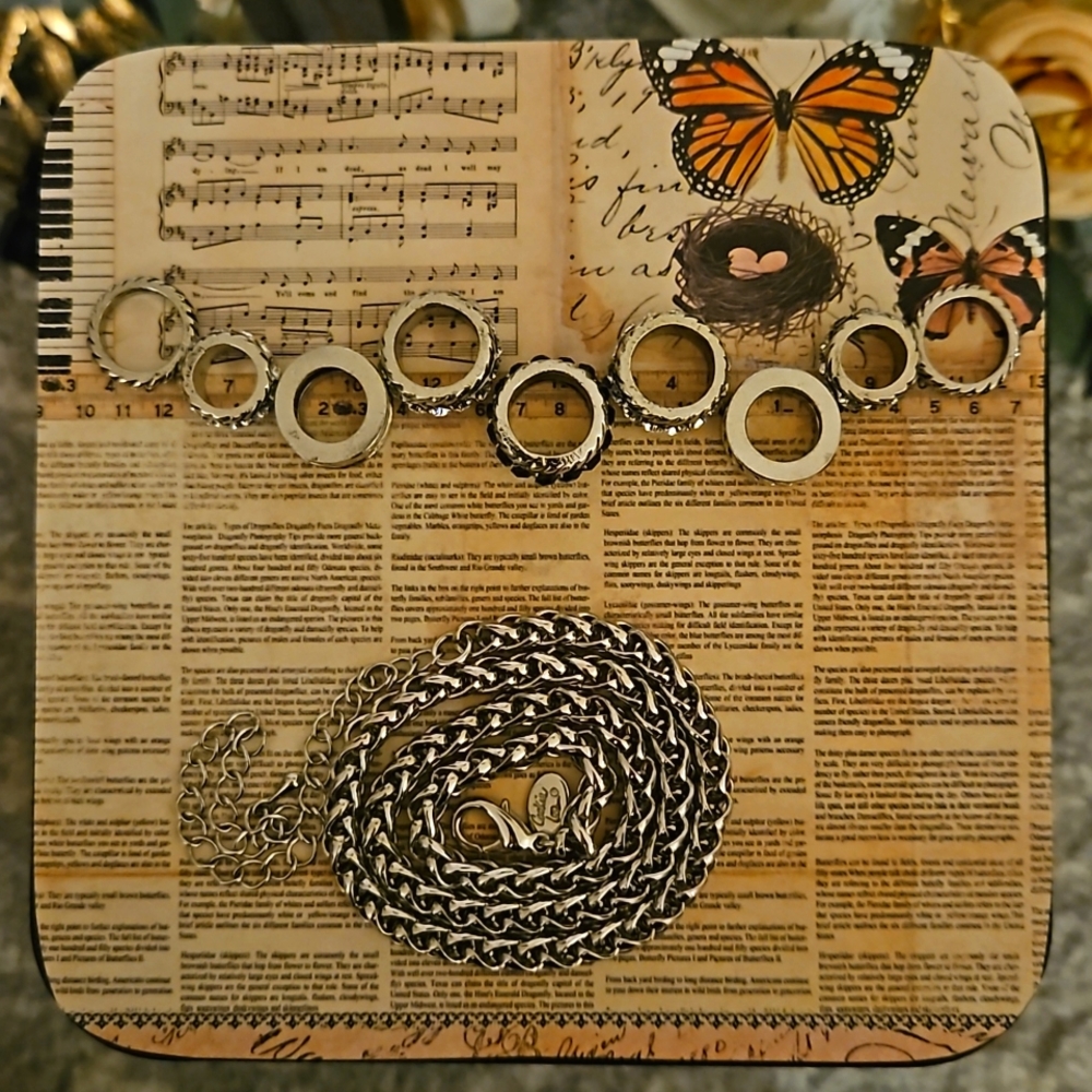 Nwot - Customizable Multi-Ring Necklace - Vintage… - image 5